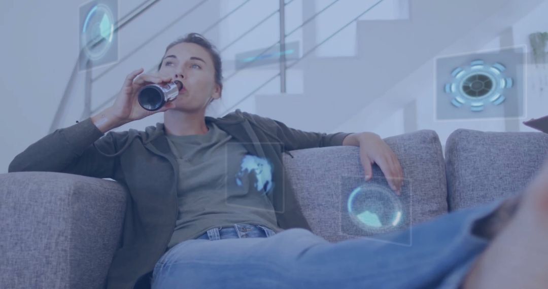 Future Lifestyle Concept with Digital Interface and Relaxation