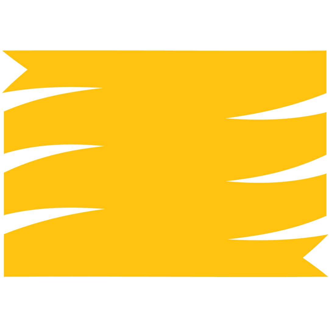 Stacked Yellow Ribbon Banner on Transparent Background Vector