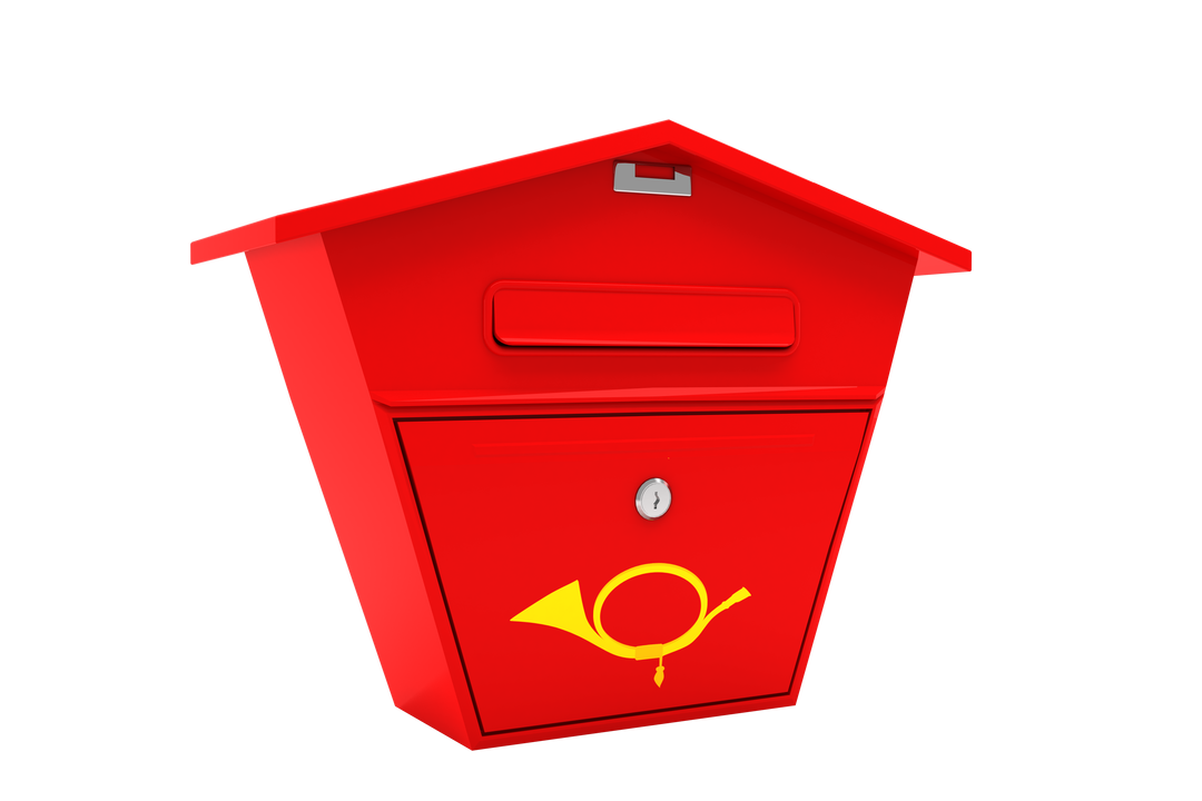 Red Letterbox on Transparent Background for Posting and Delivery Concept - Download Free Stock Images Pikwizard.com