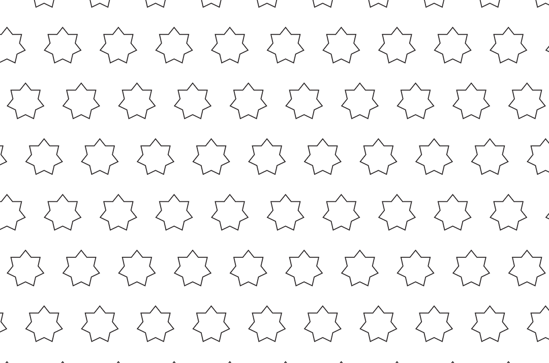 Digital Black Star Pattern on Transparent Background