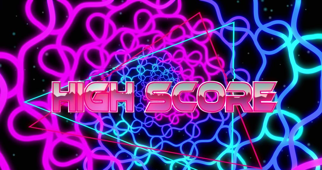 Retro Futuristic High Score Neon Design