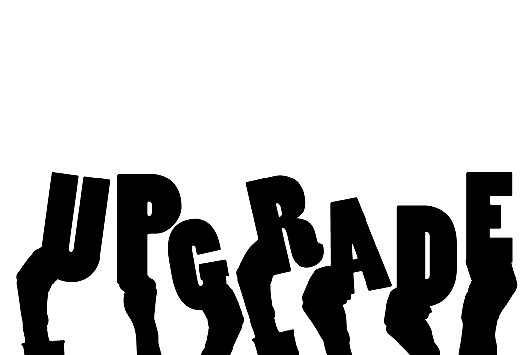 Upgrade Hands Gesture Illustration on Transparent Background