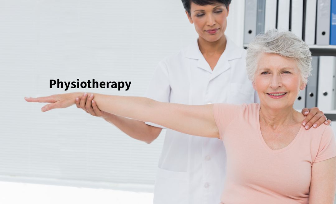 Senior Woman Receiving Physiotherapy from Supportive Therapist