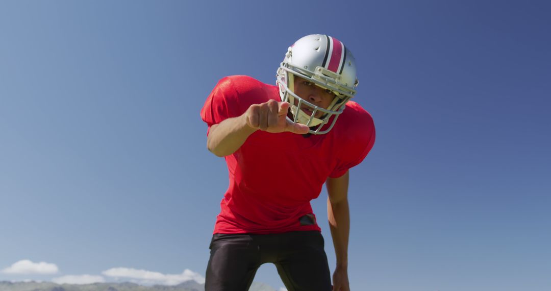 Football Player Pointing Towards Camera On Field - Free Images, Stock Photos and Pictures on Pikwizard.com