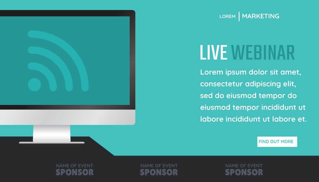 Inviting Webinar Displayed on Computer Screen for Online Event