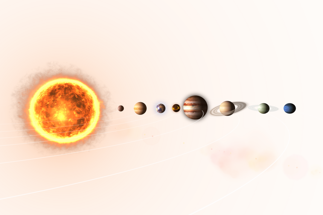 Colorful Transparent Vector Illustration of Solar System in Space - Download Free Stock Images Pikwizard.com