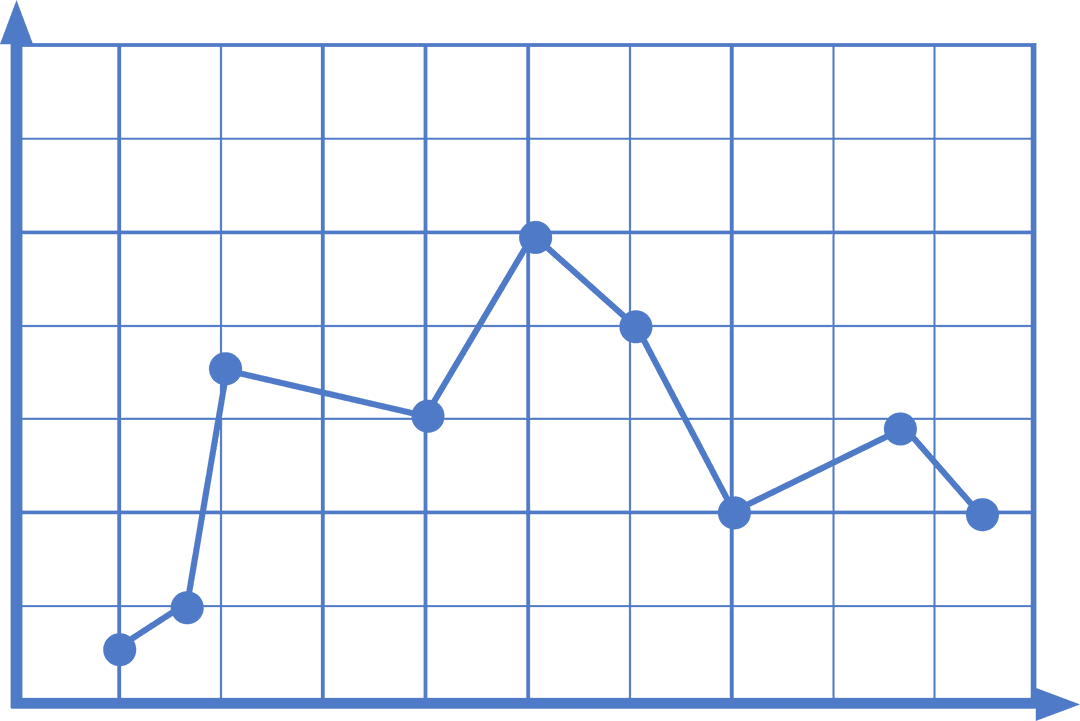 Transparent Blue Graph Diagram on Grid Background