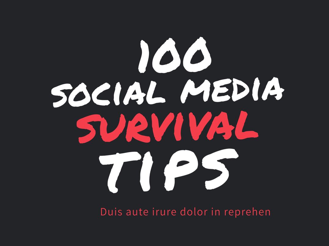 Bold Typography Highlighting Social Media Advice Text