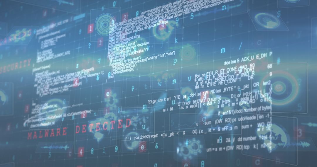 Digital Screen Displaying Cyberattack Alert Scanning Process