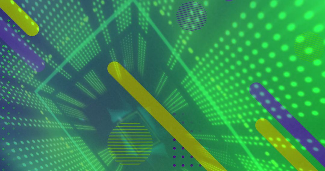 Vibrant Neon Tunnel with Dynamic Abstract Shapes