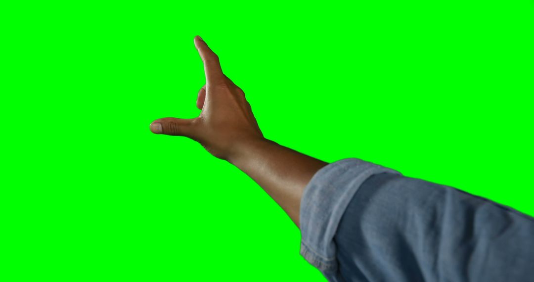 Hand Reaching for Object Isolated on Green Screen - Free Images, Stock Photos and Pictures on Pikwizard.com