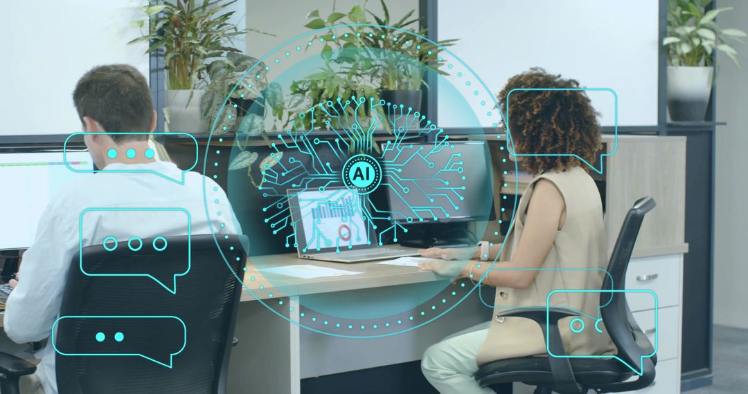 AI Supporting Office Collaboration with Virtual Interface