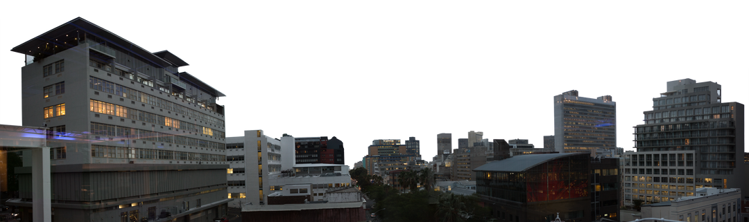 Transparent Urban Skyline With Modern Buildings at Dusk - Download Free Stock Images Pikwizard.com