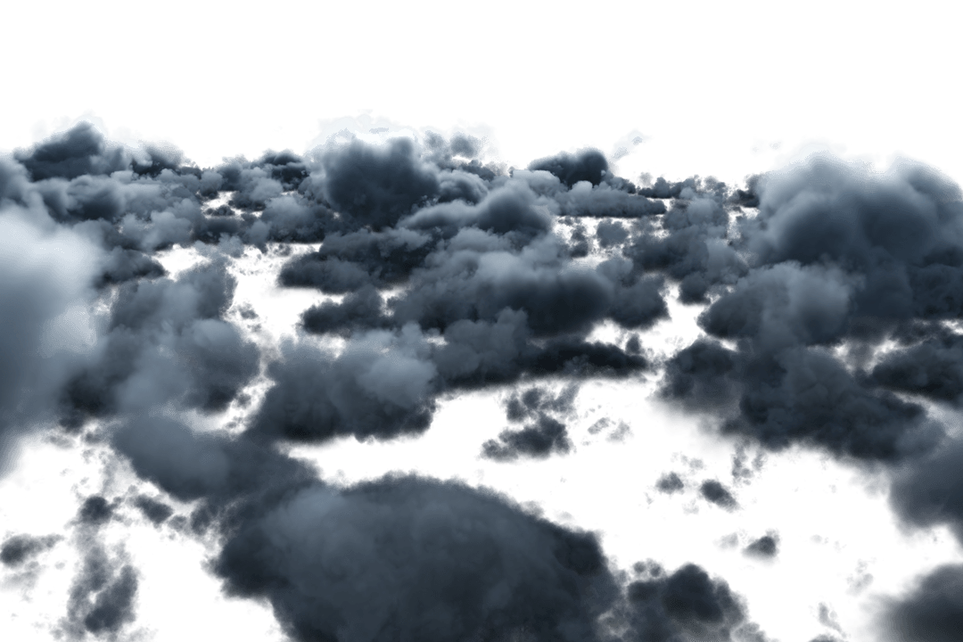 Transparent Dark Storm Clouds in Tumultuous Sky