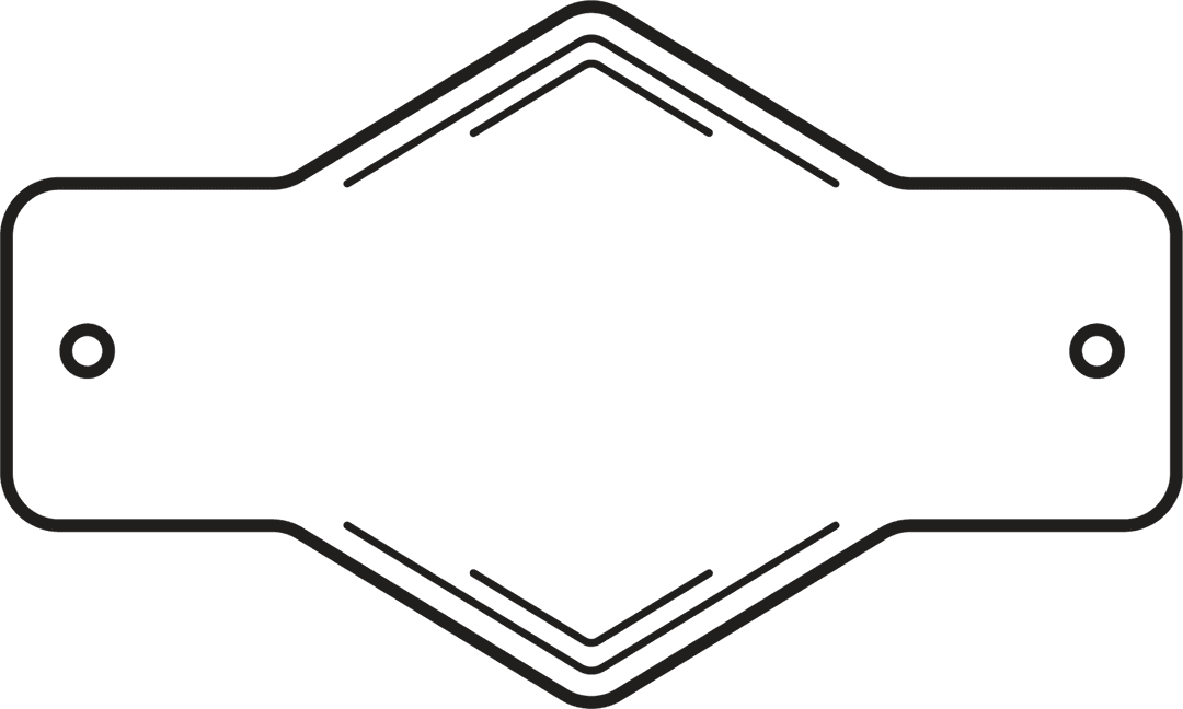 Geometric Black Shapes on Transparent Background for Design Projects