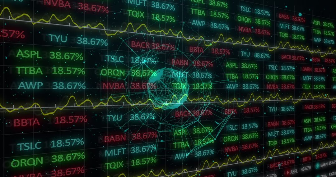 Global Financial Data Network Interface Concept Visualization