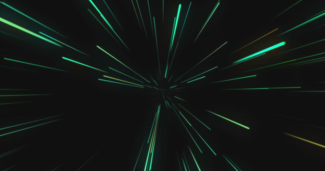 Dynamic Green Light Trails with Abstract Motion Effect