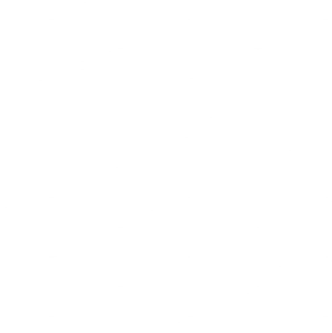 Seamless White Airplanes Pattern on Transparent Background