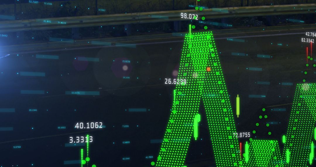 Dynamic Visualization of Financial Markets on Dark Background