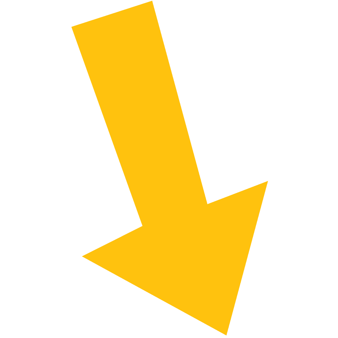 Yellow Arrow with Transparent Background Isolated Design
