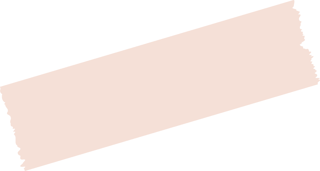 Peach Torn Tape Mockup on Transparent Background