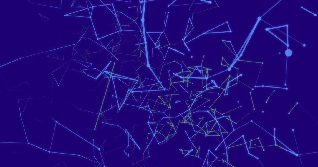 Abstract Digital Network on Futuristic Blue Background