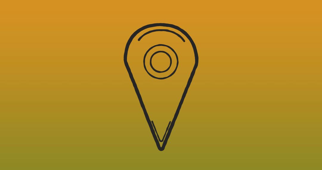 Map Pin Icon on Yellow Gradient Background