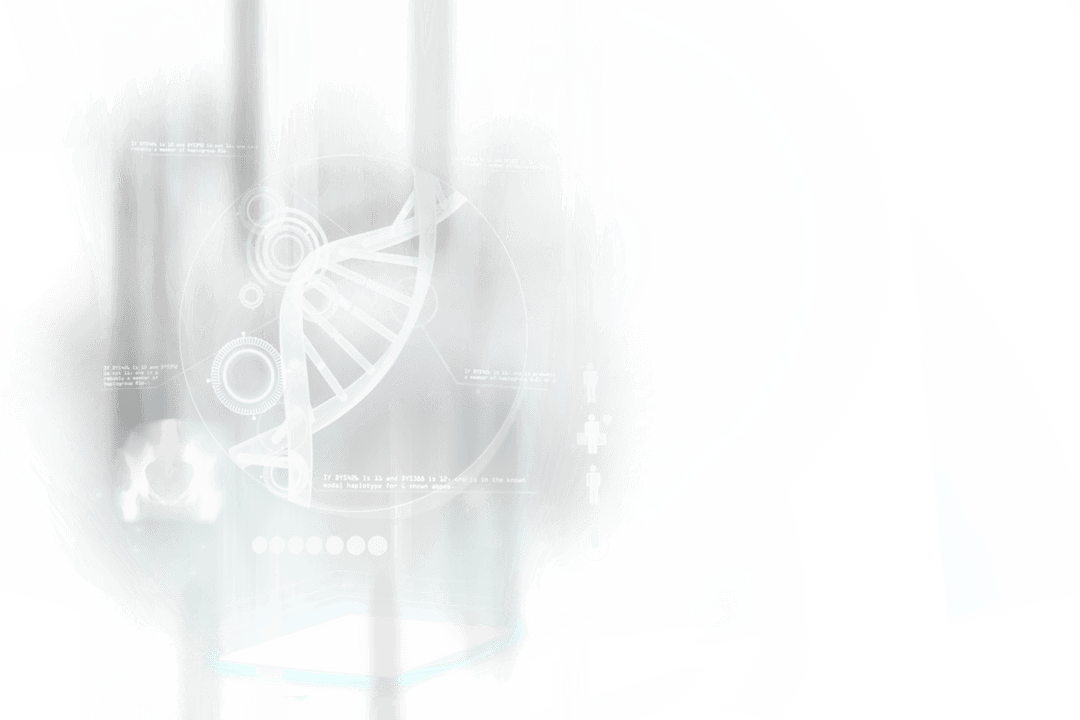Futuristic DNA Strand with Digital Data Overlay on Transparent Background