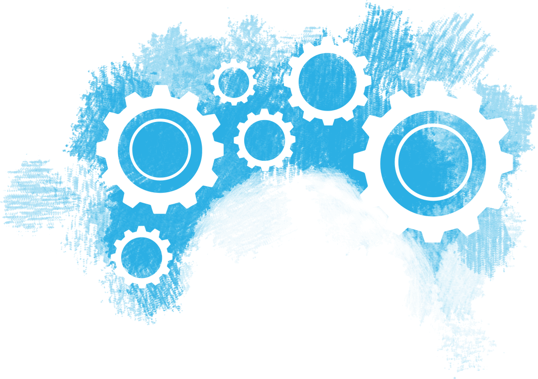 Transparent Gears and Circles Illustration
