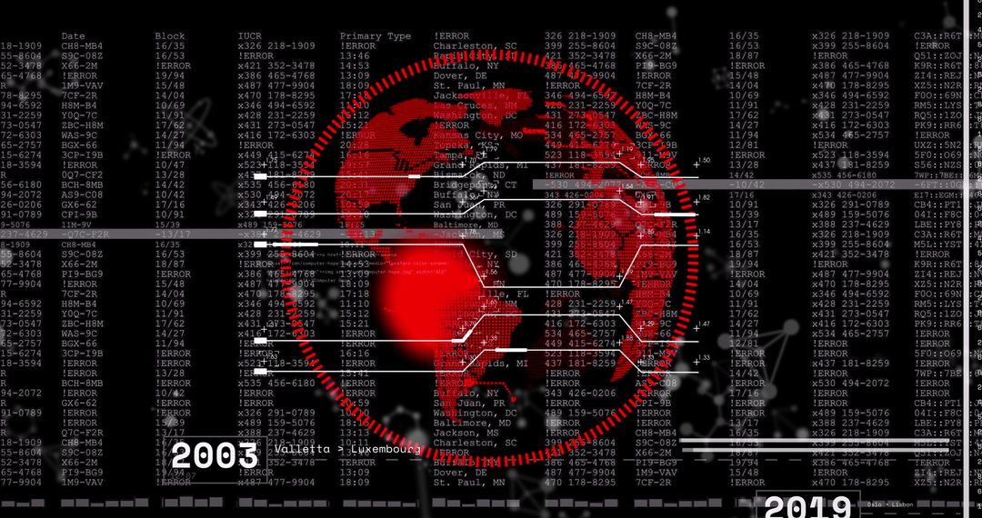 Futuristic Digital Globe with Data Streams
