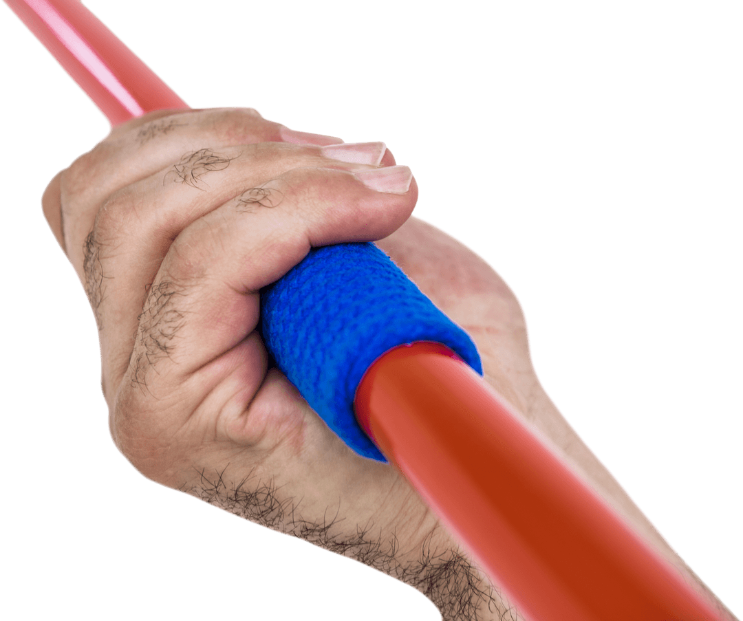 Close-Up Hand Holding Javelin Transparent Background