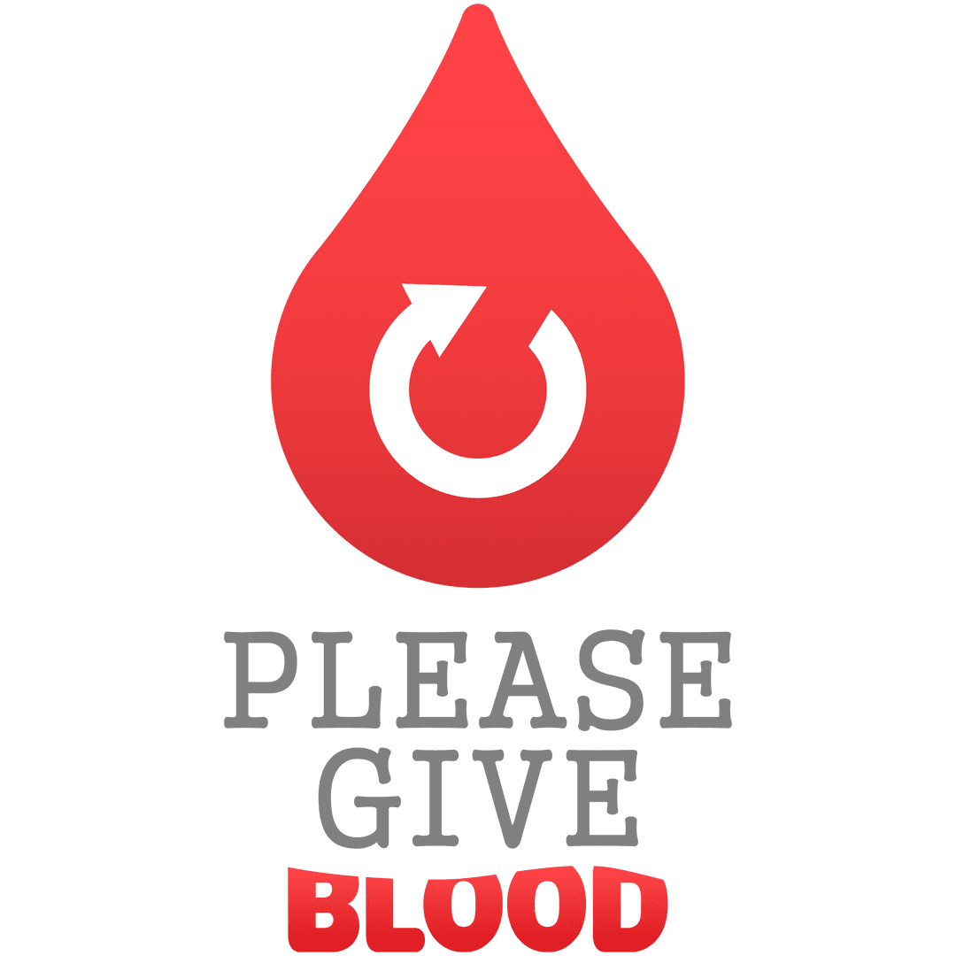 Please Give Blood Campaign with Transparent Background
