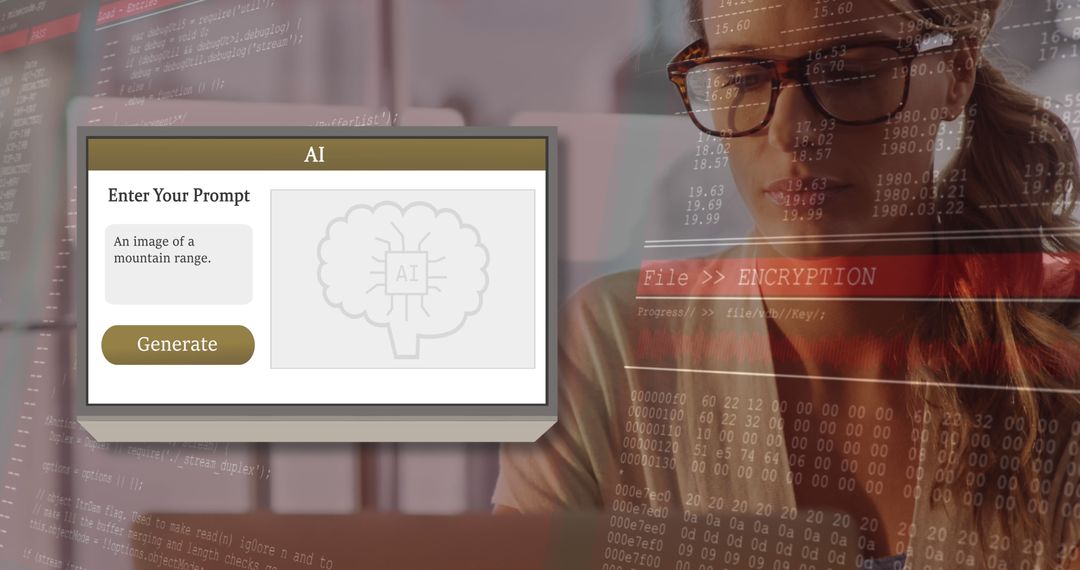Woman Working on AI Prompt Generation Interface - Free Images, Stock Photos and Pictures on Pikwizard.com