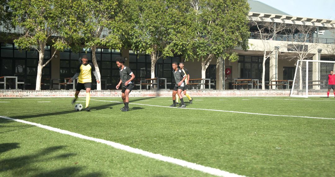 Intense Soccer Match with Action-packed Game Play