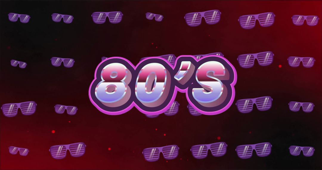Retro 80s Aesthetic with Neon Sunglasses Pattern