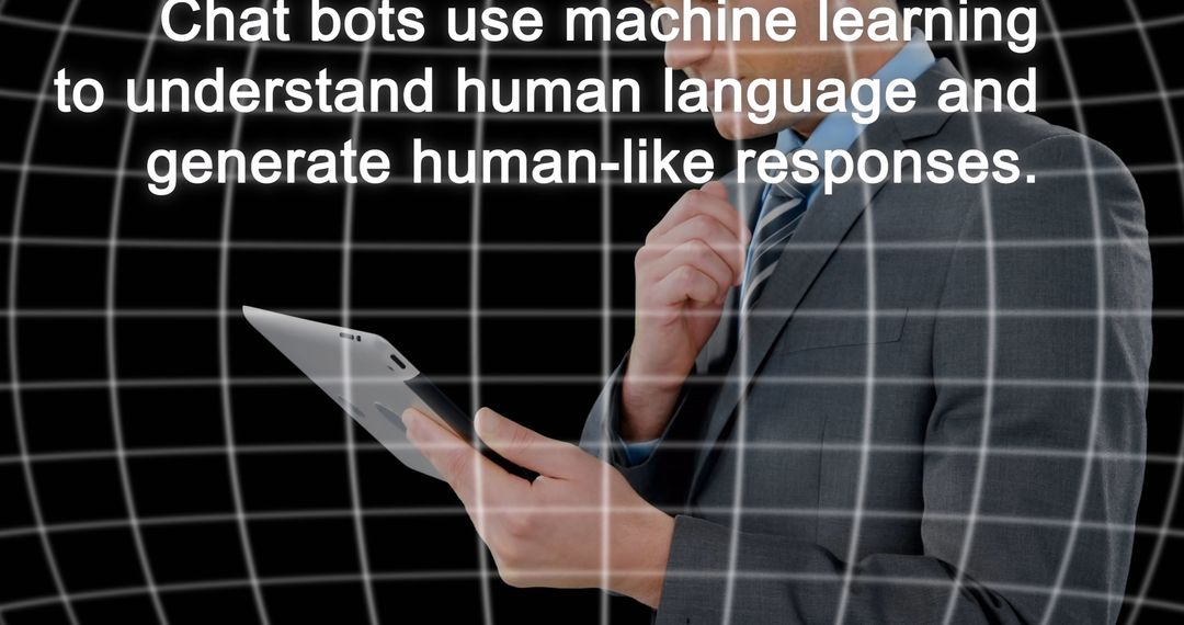 Young Professional Reading Tablet in Business Environment