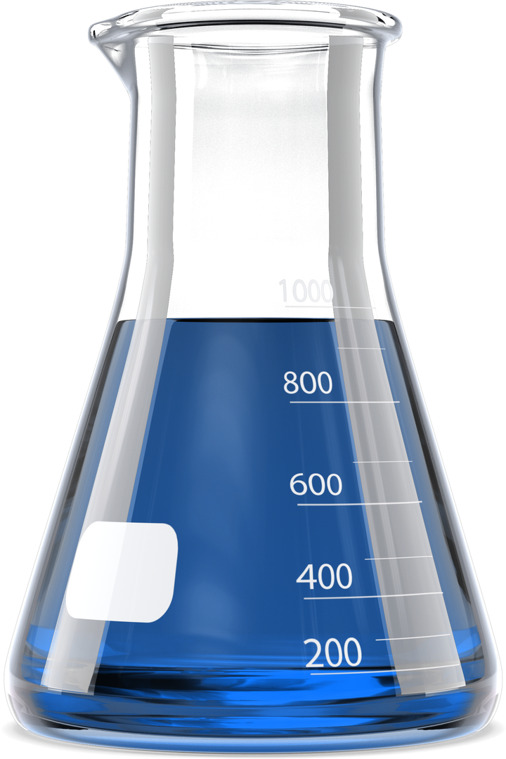 Transparent Laboratory Flask with Blue Chemical Solution Isolated - Download Free Stock Images Pikwizard.com