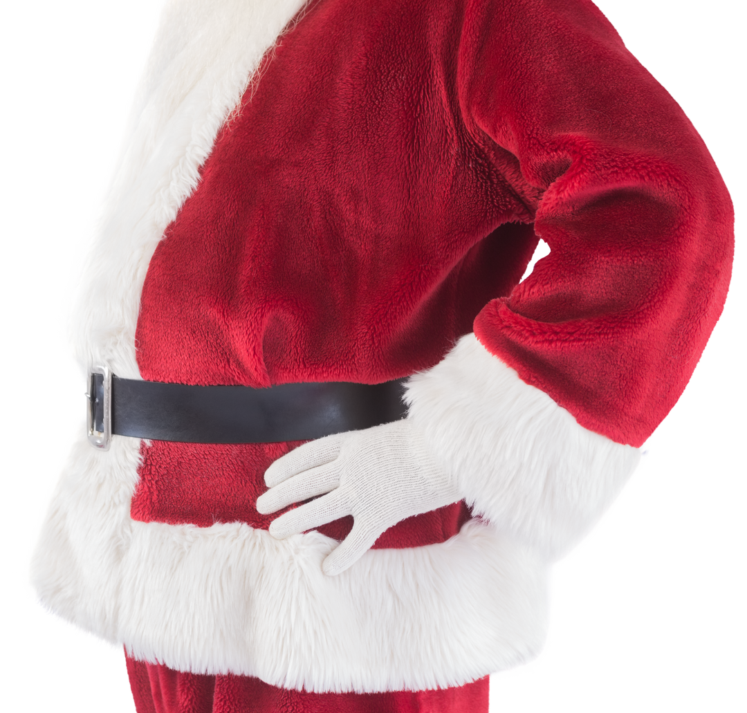 Side View of Santa Claus Belly on Transparent Background - Download Free Stock Images Pikwizard.com