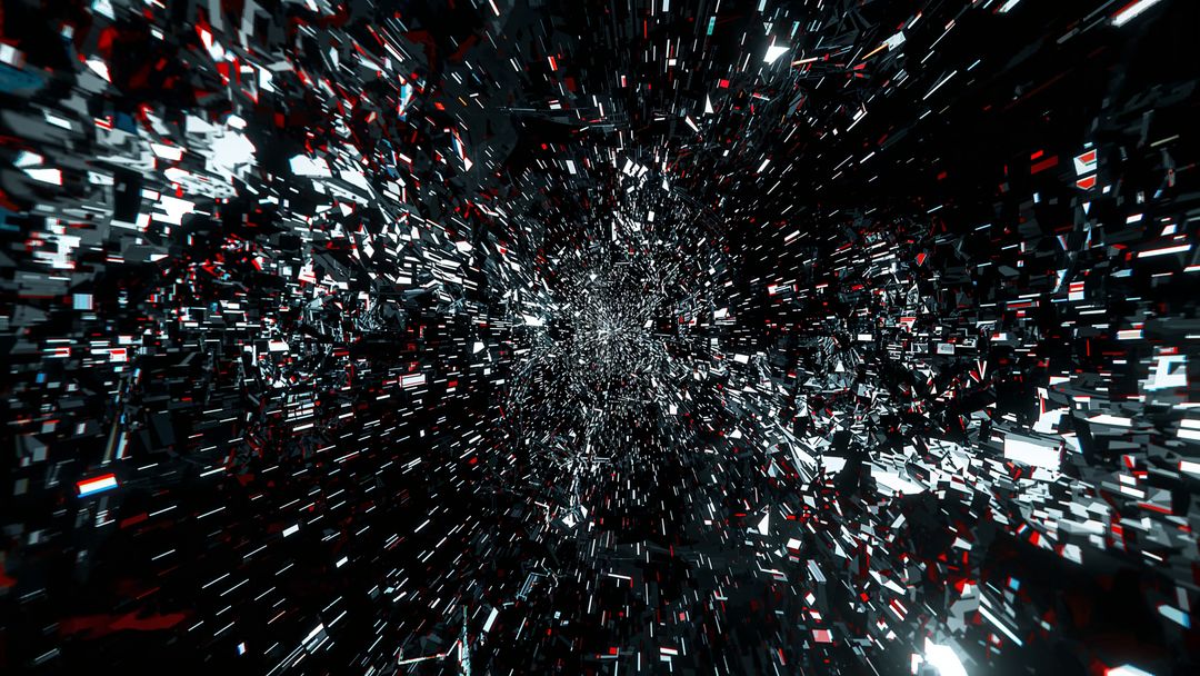 Explosive Metallic Fragments in Futuristic Digital Tunnel