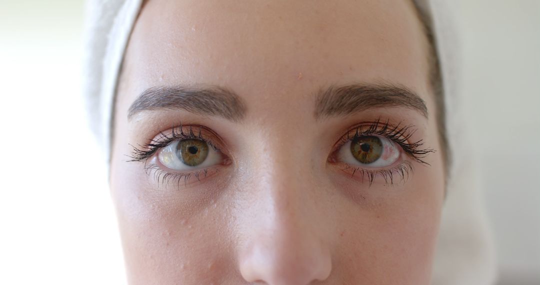 Close-Up of Woman's Eyes with Eyelash Extensions - Free Images, Stock Photos and Pictures on Pikwizard.com