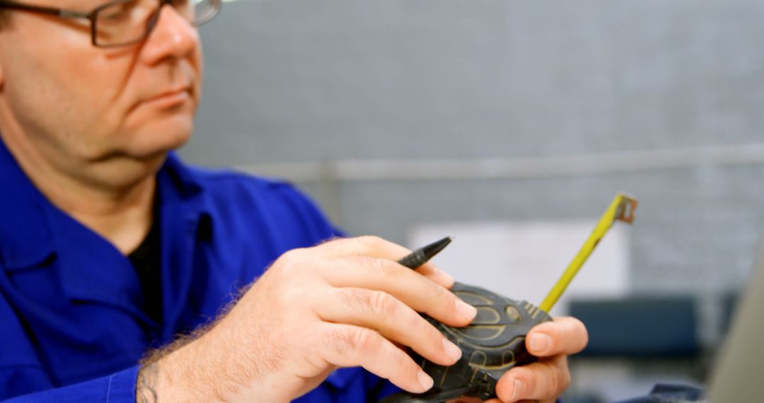 Engineer Holding Caliper for Precision Measurement Task - Free Images, Stock Photos and Pictures on Pikwizard.com