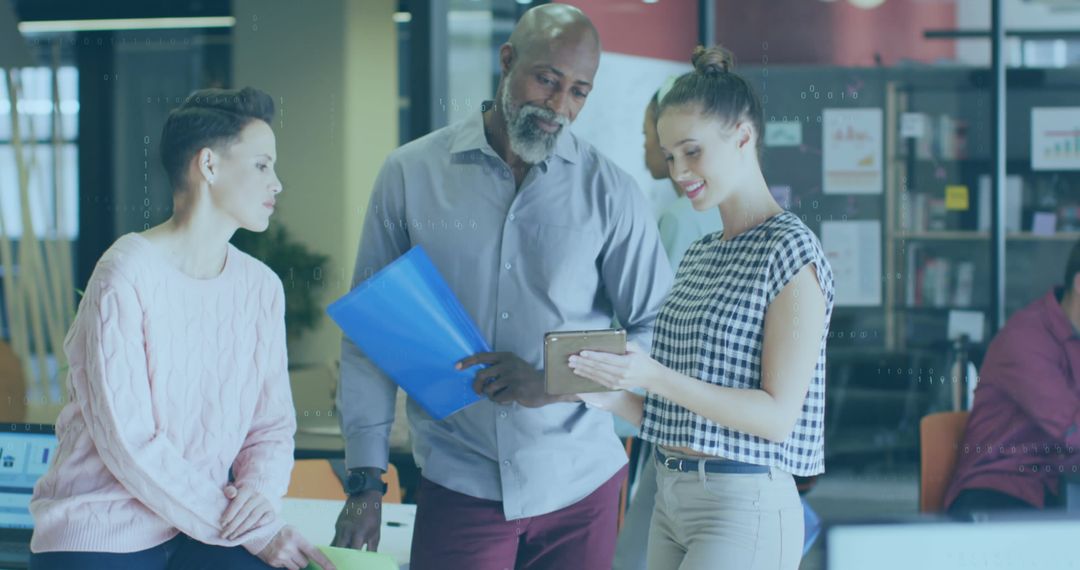 Diverse Team Collaborating with Business Technology