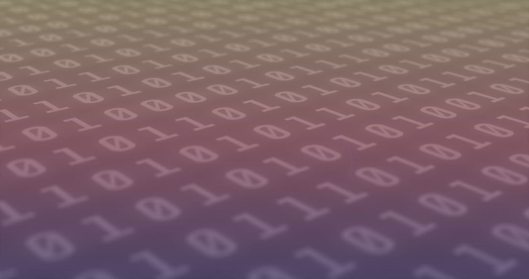 Digital code matrix with futuristic neon gradient
