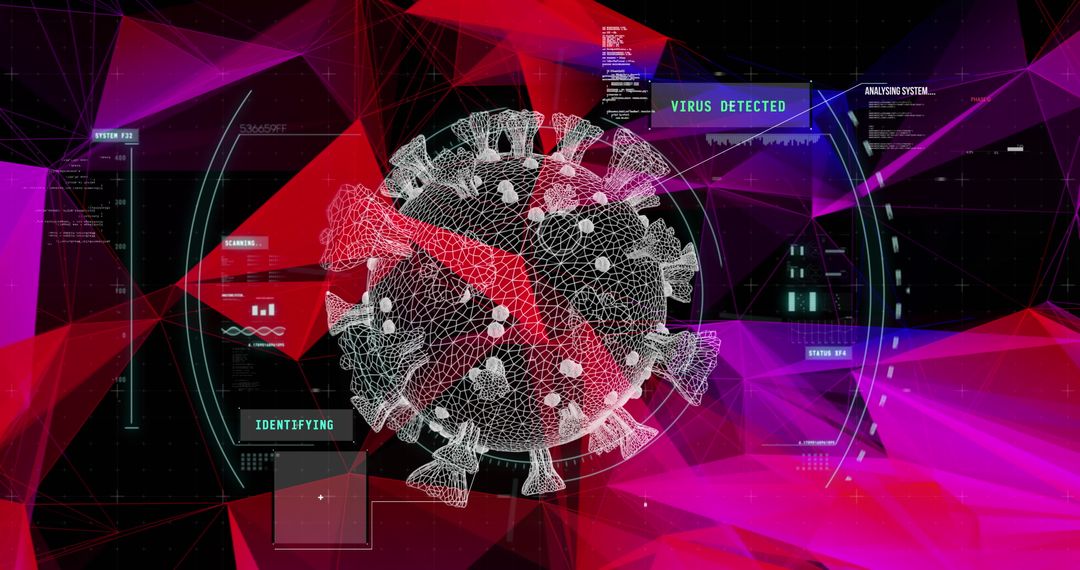 Digital Visualization of COVID-19 Virus with Data Interface and Analysis - Free Images, Stock Photos and Pictures on Pikwizard.com