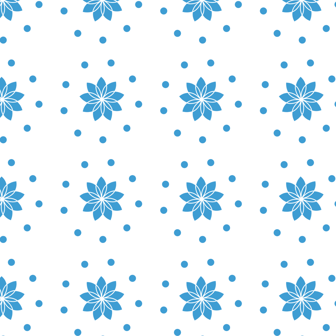 Transparent Blue Floral Pattern Vector Design