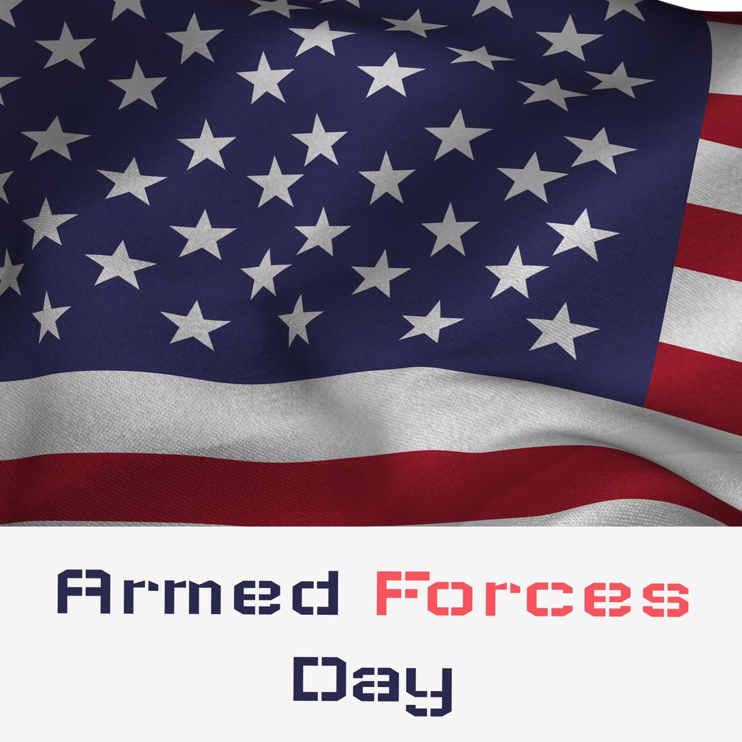 American Flag with Armed Forces Day Text for Celebration