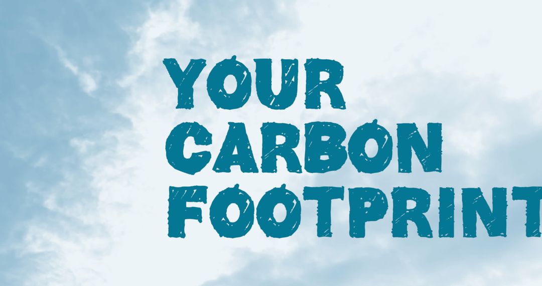 Reducing Carbon Footprint Concept Over Cloudy Sky