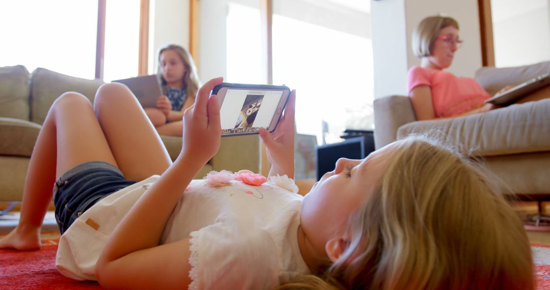 Children Enjoying Screen Time Together on Various Devices - Free Images, Stock Photos and Pictures on Pikwizard.com