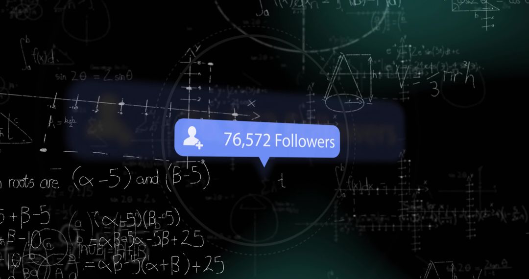 Analytics Interface with Follower Count and Chalk Diagrams