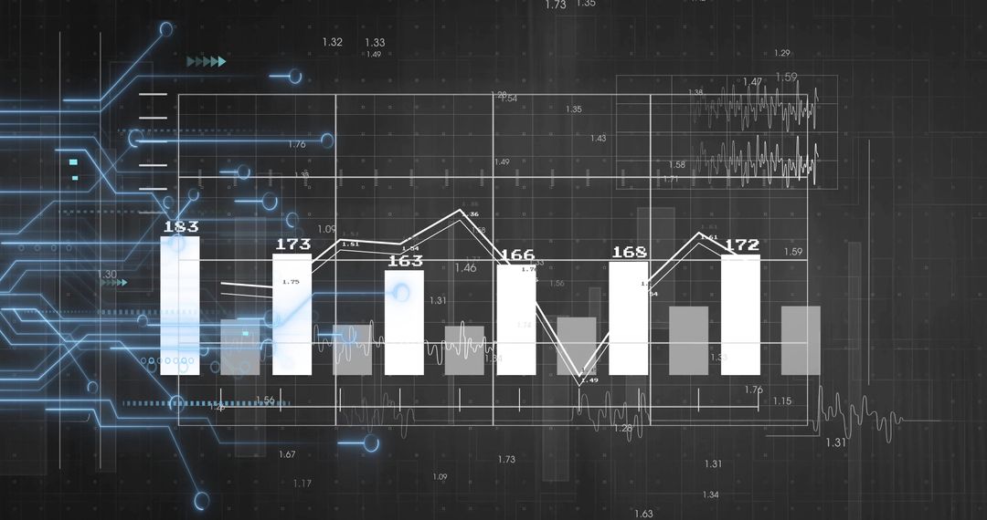 Futuristic Data Visualization Panel with Interactive Dashboard